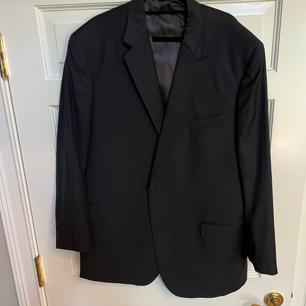 Ermenegildo Zegna Black Tuxedo with Notched Lapels 52L
